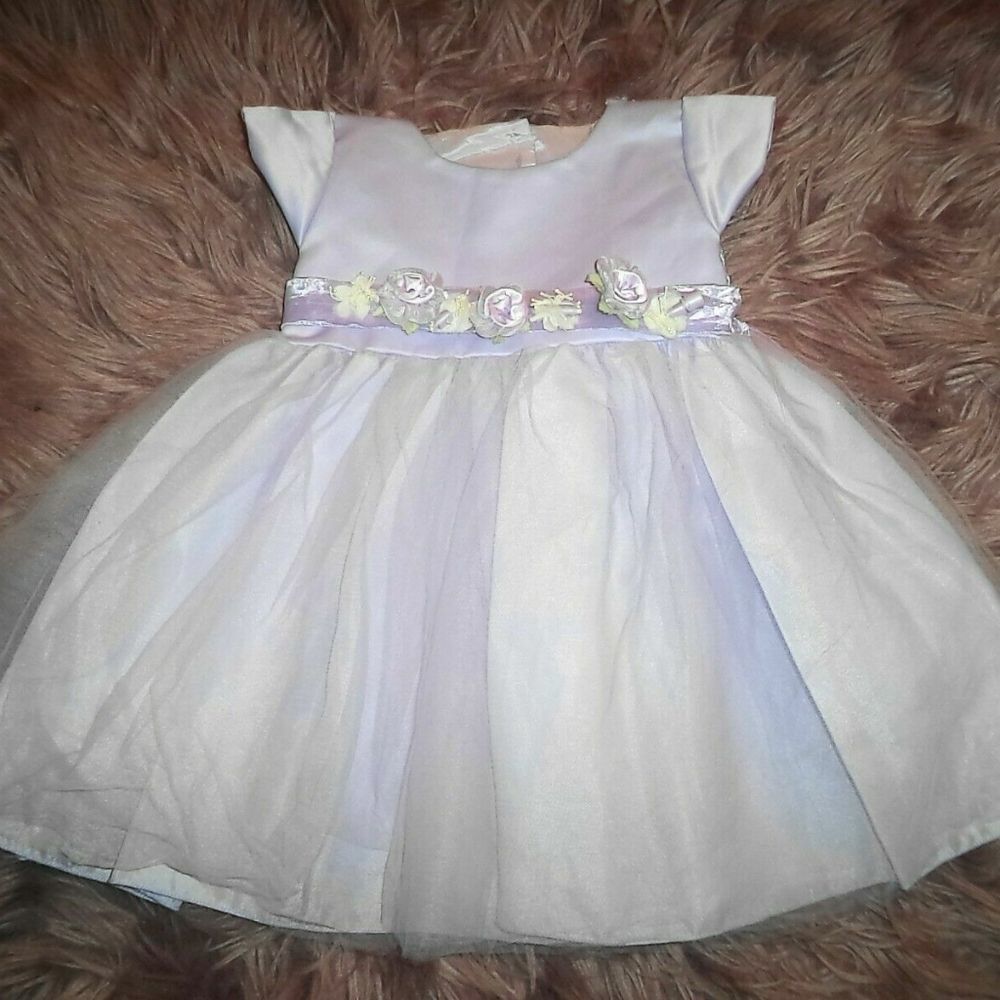 SWEA PEA & LILLI DRESS SPRING EASTER FLOWER GIRL ROSES TULLE~GIRLS SIZE 12-18 MO